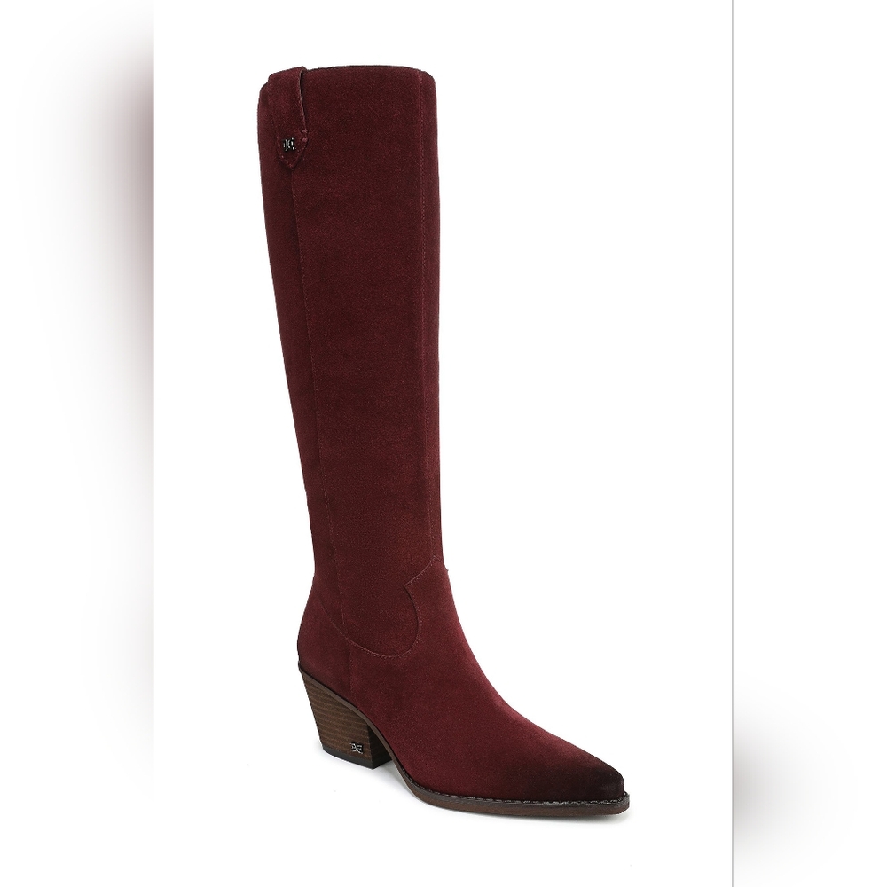 Sam Edelman Woods Knee High Boot In French Burgundy